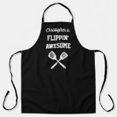 Flippin Awesome Personalized Black Grilling Schort (Voorkant)