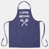Flippin Awesome Spatel Grappig Navyblauw Grilleren Schort (Voorkant)