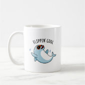 Flippin Cool Funny Dolphin Pun Koffiemok (Links)