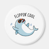 Flippin Cool Funny Dolphin Pun Magneet (Voorkant)