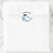Flippin Cool Funny Dolphin Pun Ronde Sticker (Tas)