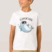 Flippin Cool Funny Dolphin Pun T-shirt (Voorkant)