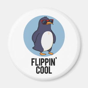 Flippin Cool Funny Penguin Pun Magneet