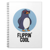 Flippin Cool Funny Penguin Pun Notitieboek (Voorkant)