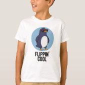 Flippin Cool Funny Penguin Pun T-shirt (Voorkant)
