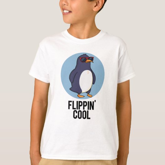 Flippin Cool Funny Penguin Pun T-shirt (Voorkant)