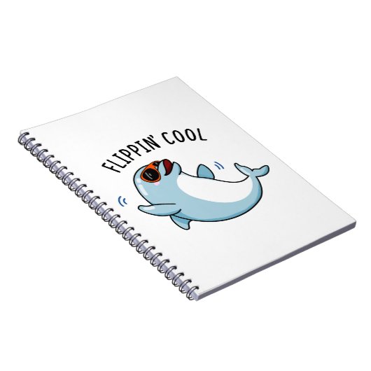 Flippin Cool Grappige Dolfijn Pun Notitieboek (Rechterzijde)