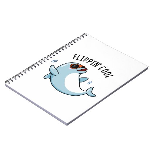 Flippin Cool Grappige Dolfijn Pun  Notitieboek (Linkerzijde)