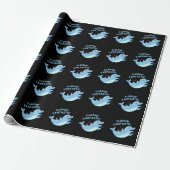Flippin Fantastic Funny Dolphin Pun Dark BG Cadeaupapier (Uitgerold)