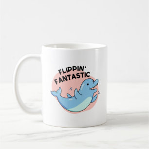 Flippin Fantastic Funny Dolphin Pun Koffiemok