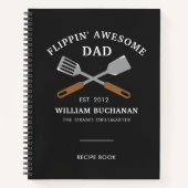 Flippin Geweldige pa BBQ Father Personalized Recip Notitieboek (Voorkant)
