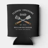 Flippin Geweldige pa BBQ Vader gepersonaliseerd Blikjeskoeler (Achterkant)