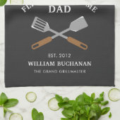 Flippin Geweldige pa BBQ Vader gepersonaliseerd Theedoek (Gevouwen)