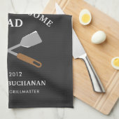 Flippin Geweldige pa BBQ Vader gepersonaliseerd Theedoek (Quarter Fold)