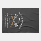 Flippin Geweldige pa BBQ Vader gepersonaliseerd Theedoek (Horizontaal)