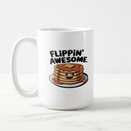 Flippin' Geweldige Pannenkoekenstapel Grappig Ontb Koffiemok (Links)