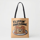 Flippin' Geweldige Pannenkoekenstapel Grappig Ontb Tote Bag (Voorkant)