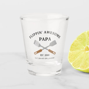 Flippin Geweldige Papa BBQ Grootouders Dag Shot Glas