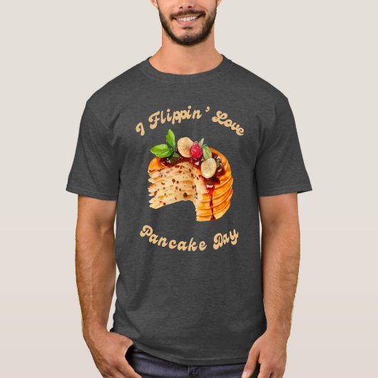 Flippin' Love Pannenkoekendag T-shirt (Voorkant)