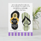 Flippin Out Couples Wedding Shower Pool Party Kaart (Staand voorkant)