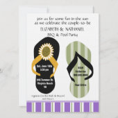 Flippin Out Couples Wedding Shower Pool Party Kaart (Voorkant)