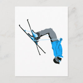 Flippin Out | Ski Backflip Skier Ansichtkaart Briefkaart