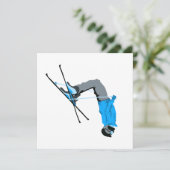 Flippin Out | Ski Backflip Skier Kaart (Staand voorkant)