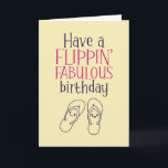 Flipping Fabulous Cute Summer Pun Funny Birthday Kaart<br><div class="desc">Grappig en schattig verjaardagskaart voor degenen die van puns en humor houden. Ideaal om je vrienden en familie geluk te wensen met hun verjaardag. Bezoek onze winkel voor meer collectie met verjaardagskaarten. Je zult iets coole,  humoristische en soms sarcastische verjaardagskaarten vinden voor je speciale iemand.</div>