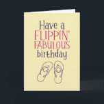 Flipping Fabulous Cute Summer Pun Funny Birthday Kaart<br><div class="desc">Grappig en schattig verjaardagskaart voor degenen die van puns en humor houden. Ideaal om je vrienden en familie geluk te wensen met hun verjaardag. Bezoek onze winkel voor meer collectie met verjaardagskaarten. Je zult iets coole,  humoristische en soms sarcastische verjaardagskaarten vinden voor je speciale iemand.</div>