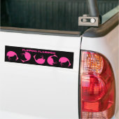 FLIPPING FLAMINGO ~TUIMELENDE VOGELS BUMPERSTICKER (Op Truck)