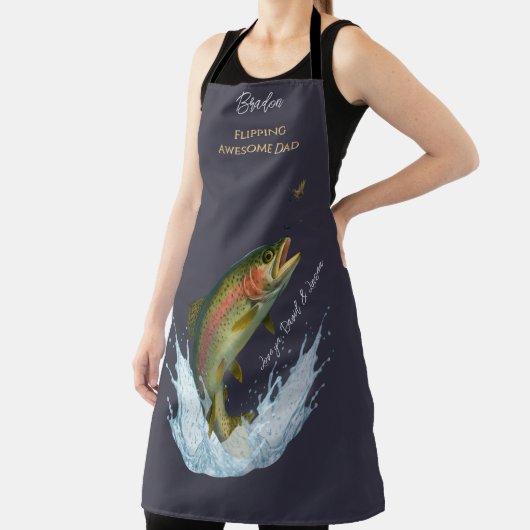 Flipping Geweldige Dad Fly Vissen kinder namen Schort (Insitu)