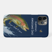Flipping Geweldige Dad Rainbow Forel Navy Blauw Case-Mate iPhone Case (Achterkant (horizontaal))