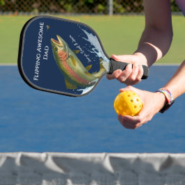Flipping Geweldige Dad Rainbow Forel Vliegen Visse Pickleball Paddle