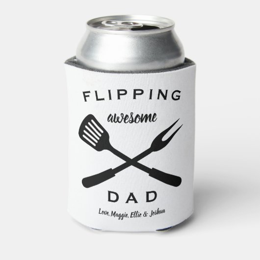 Flipping Geweldige Pap | Cadeau Pap Mannen | Aange Blikjeskoeler (Blikje Achterkant)