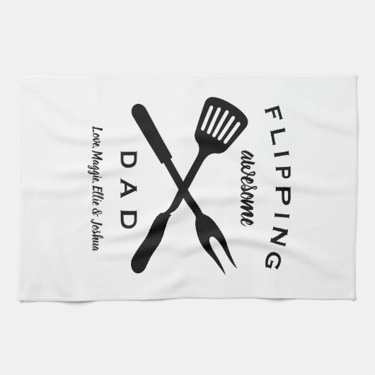 Flipping Geweldige Pap | Cadeau Pap Mannen | Aange Theedoek (Horizontaal)