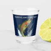 Flipping Geweldige vader kinder namen Shot Glas (Voorkant)