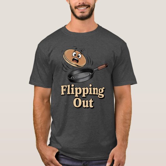 Flipping Out | Funny Chef Humor T-shirt (Voorkant)