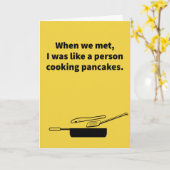 Flipping Pancakes - Jubileum Kaart (Gele Bloem)