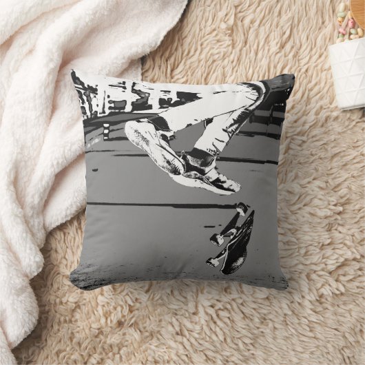 Flipping the Board - Skateboarder  Kussen (Deken)