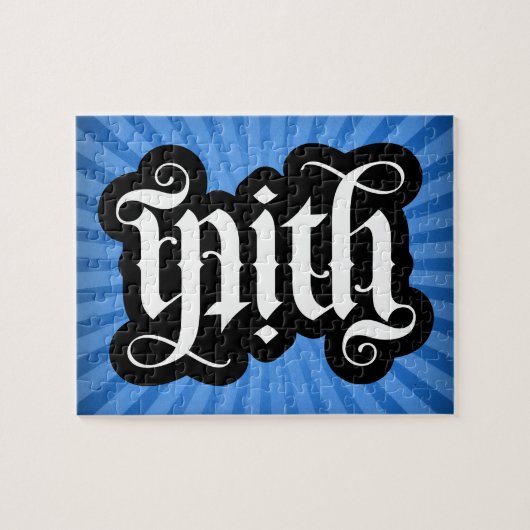 FlipScript Ambigram Jigzaag Puzzle Legpuzzel (Horizontaal)
