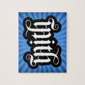 FlipScript Ambigram Jigzaag Puzzle Legpuzzel (Verticaal)