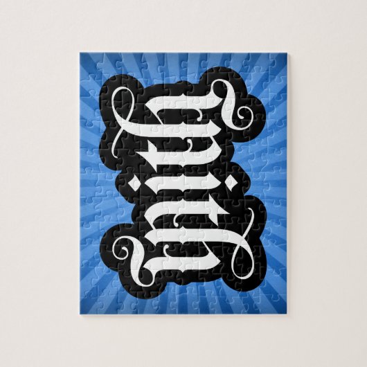 FlipScript Ambigram Jigzaag Puzzle Legpuzzel (Verticaal)