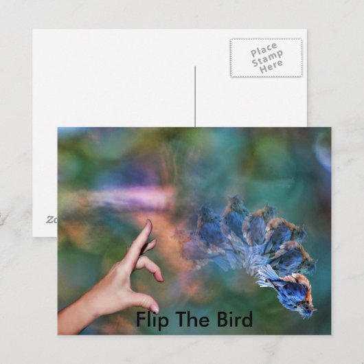 FlipTheBird, Briefkaart (Voorkant / Achterkant)