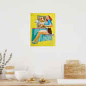 Flireren bij Mirror Pin Up Poster (Keuken)