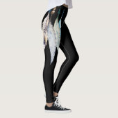 *~* Flirerende veren op zwart Leggings (Rechts)