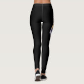 *~* Flirerende veren op zwart Leggings (Achterkant)
