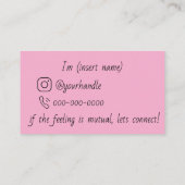 Flirt and Connect Cards Visitekaartje (Achterkant)