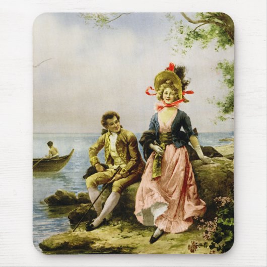 "Flirt au Bord de la Mer" door Hippolyte Lucas Muismat (Voorkant)