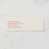 Flirt card roze oranje liefde glimlach emoticon be mini visitekaartje (Achterkant)