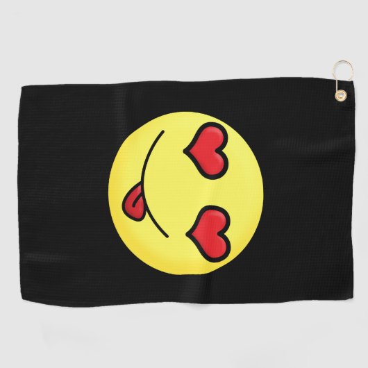 flirt-emoji golfhanddoek (Horizontaal)